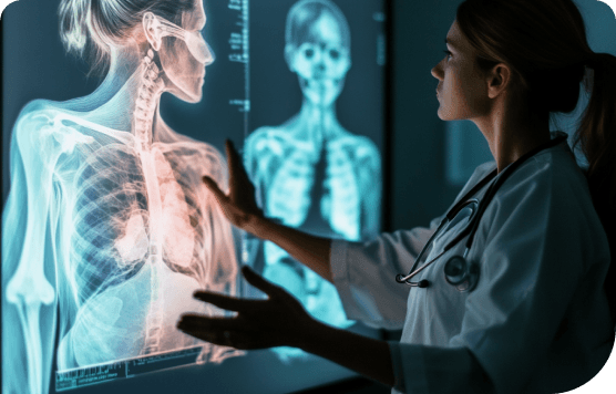 Doctor interacting with a patient